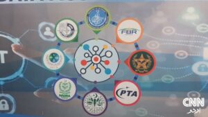 A group of senior officials at a press briefing in Islamabad discussing Pakistan’s new virtual asset regulation policy.