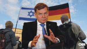 German Foreign Minister Johann Wadephul speaking at a press briefing, urging Iran to remain in the Nuclear Non-Proliferation Treaty (NPT).