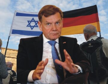 German Foreign Minister Johann Wadephul speaking at a press briefing, urging Iran to remain in the Nuclear Non-Proliferation Treaty (NPT).