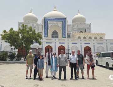 Ambassador Albert P. Khorev and embassy staff visiting the Bhutto family mausoleum in Garhi Khuda Bakhsh, Sindh