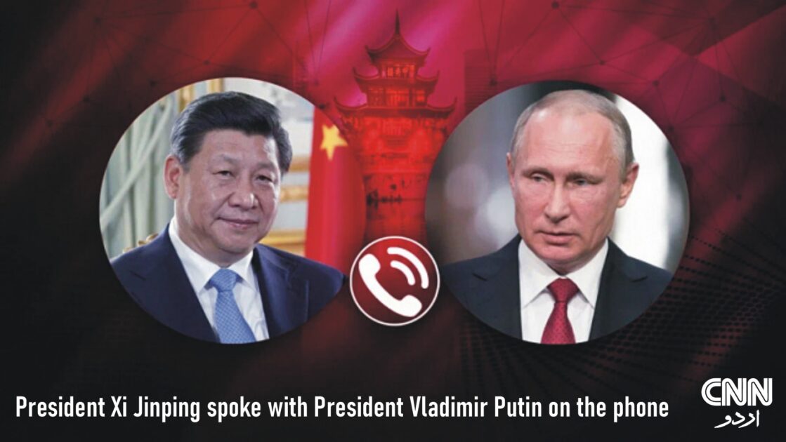 President Xi Jinping and President Vladimir Putin speaking via phone about the Middle East crisis, with a focus on China’s proposed four-point peace plan
