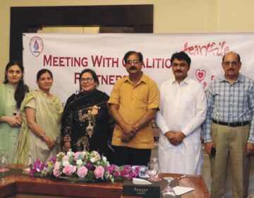 Health experts and civil society representatives speak at a joint press conference in Islamabad, demanding higher taxes on sugary drinks and ultra-processed foods to protect public health.