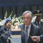 UN officials and family members gather in a solemn ceremony to honour 168 staff members who died in service during 2024, including 126 in Gaza.